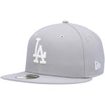 LA Dodgers Caps – mens los angeles dodgers new era gray white logo 59fifty fitted hat for Every Dedicated Supporter
