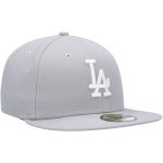 LA Dodgers Caps – mens los angeles dodgers new era gray white logo 59fifty fitted hat for Every Dedicated Supporter